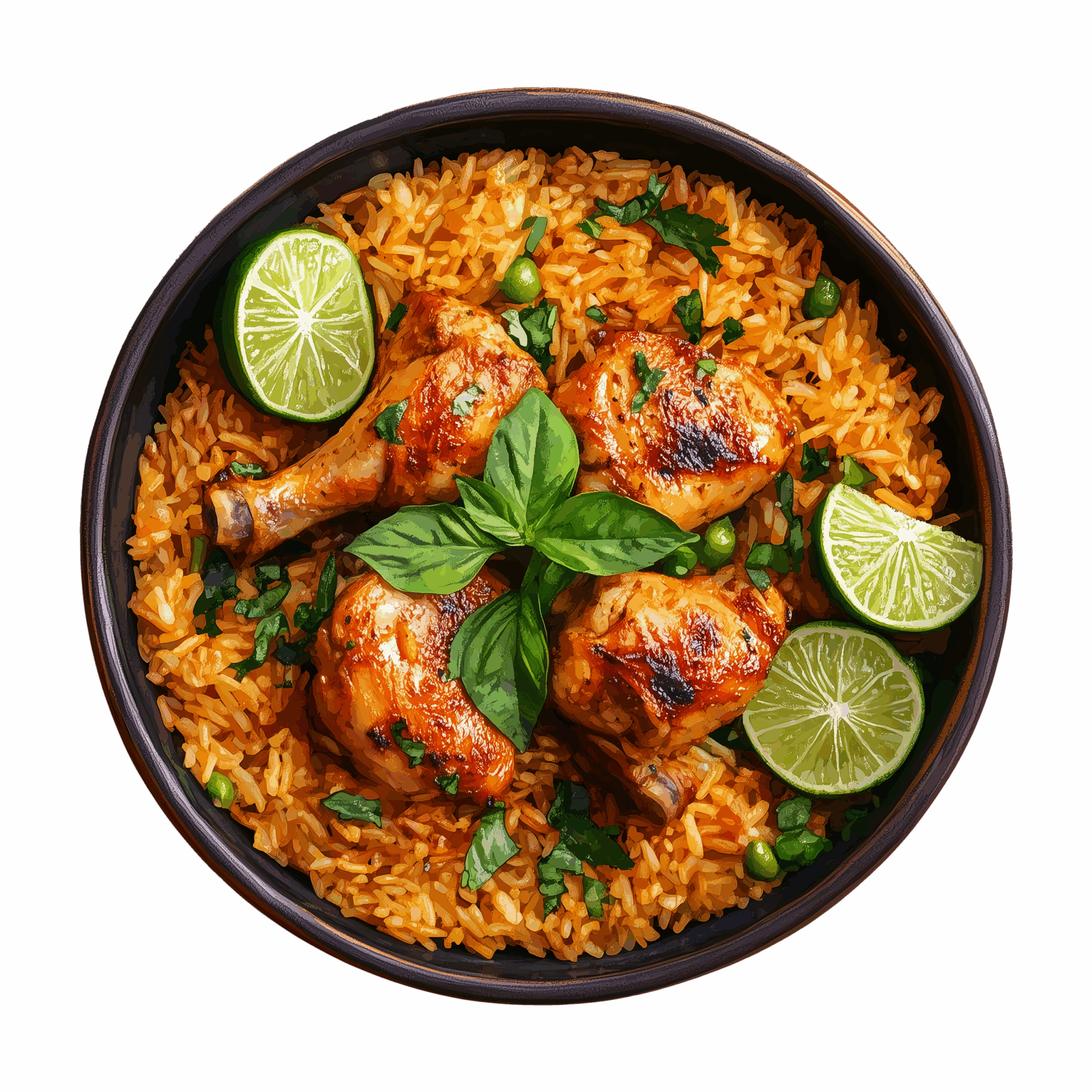 —pngtree—plate of tasty chicken biryani 18997398